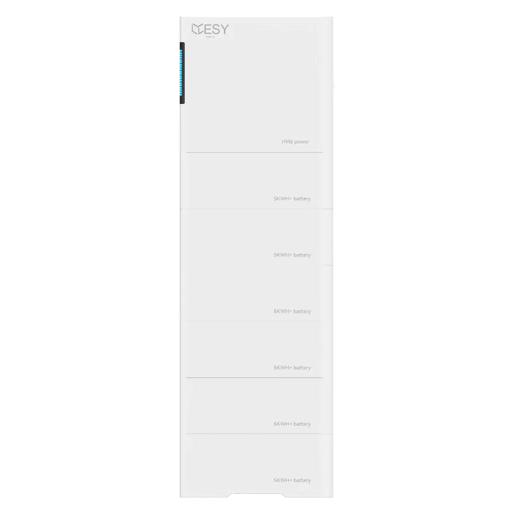HM6-30 PV Wechselrichter 6 kW Ausgangsleistung mit Batteriespeicher 30 kWh, 1 Phase