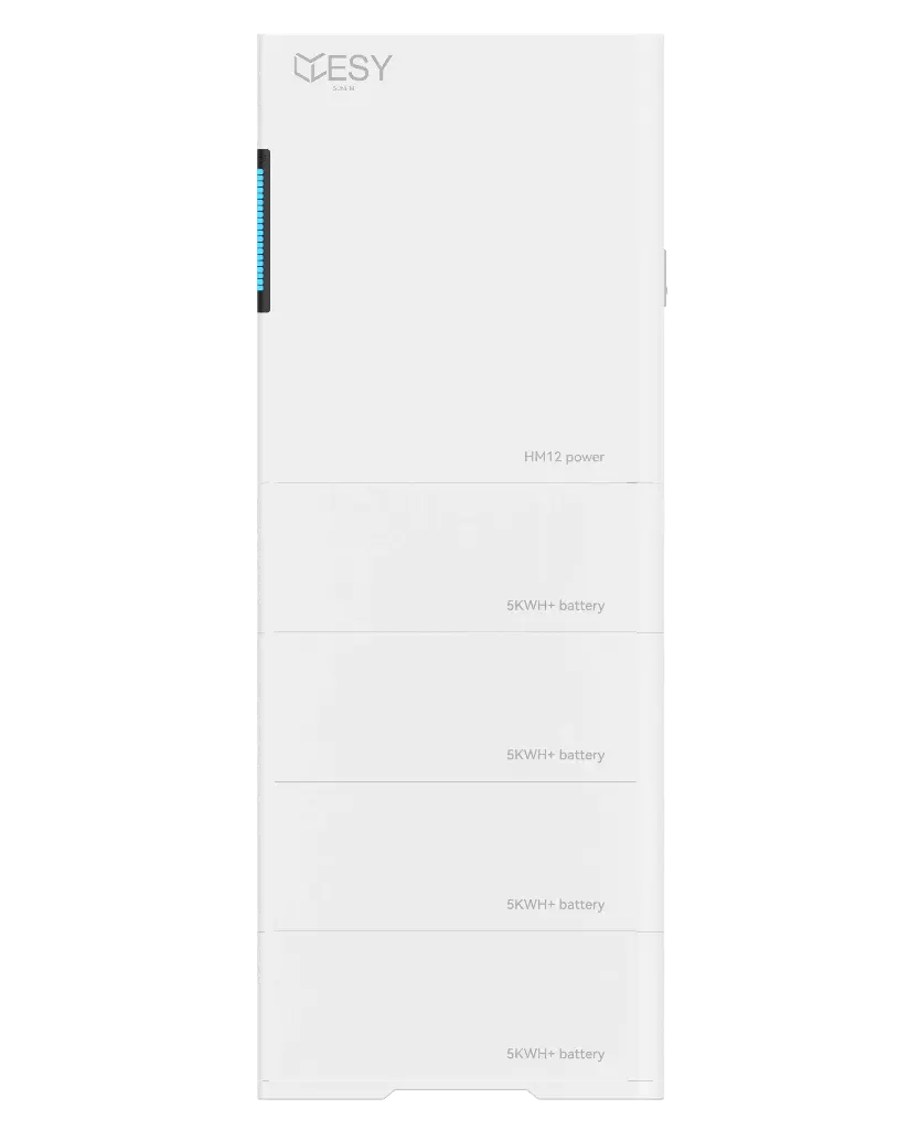 HM12-20 PV Wechselrichter 12 kW Ausgangsleistung mit Batteriespeicher 20 kWh, 1 Phase