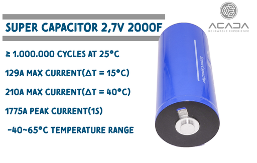 [200252] Super Kondensator 2,7V 2000F 2.03Wh - Schweißbar